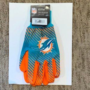 NFL Miami Dolphins Sport Utility Gloves, Win-Craft Adult OSFM, NEW W/TAGS